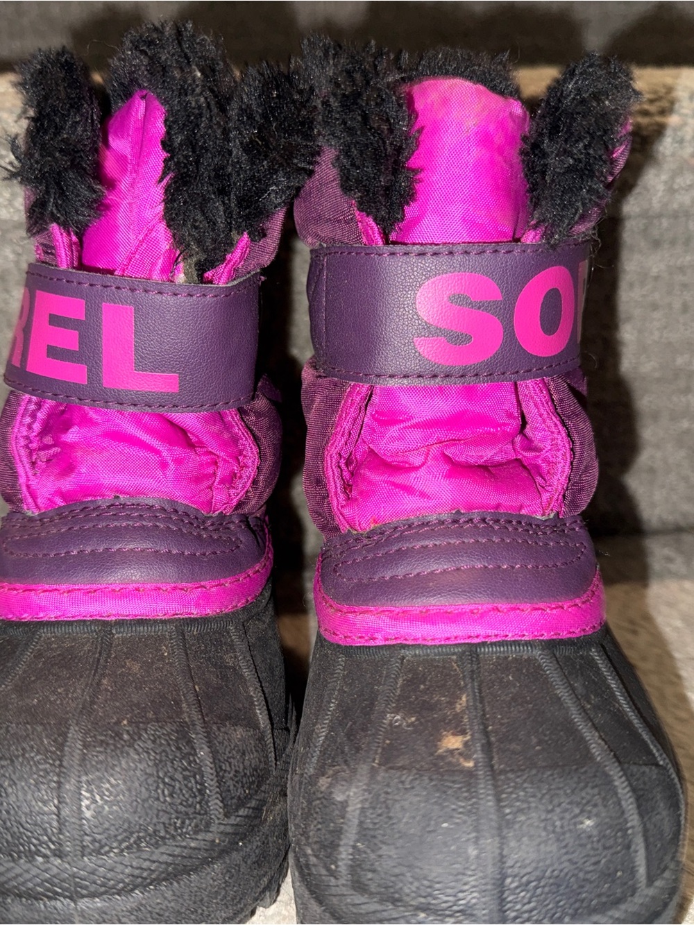 Sorel Kids Hot Pink and Plum Winter Boots